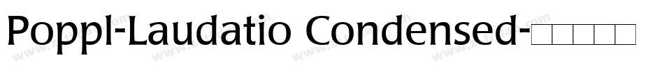 Poppl-Laudatio Condensed字体转换